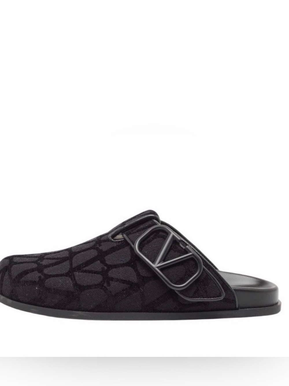 New Valentino Garavani Black Patterned Slip-On Loafers Sz 8
